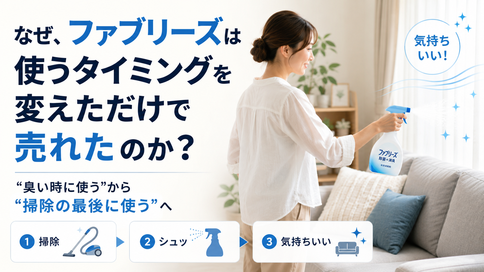 ファブリーズが売れた理由と掃除の最後に使うマーケティング事例のアイキャッチ画像