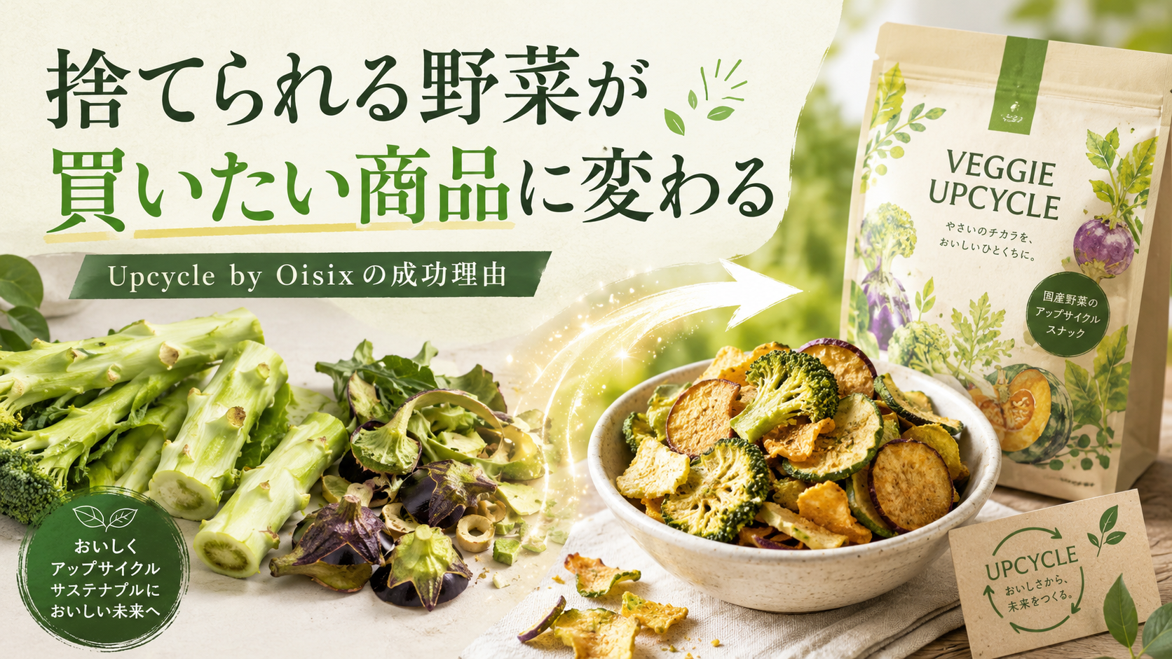 Upcycle by Oisix 成功理由 捨てられるはずの野菜が買いたい商品に変わった理由を解説